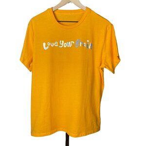 BP.‎ "Love Your Brain" Graphic T-Shirt Orange XL